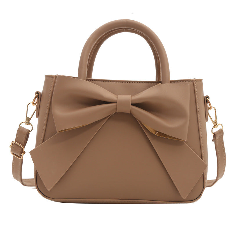Women’s Bow-Adorned Bucket Bag - Niche-Design Mini Crossbody & Top Handle Purse for Urban Minimalist Style