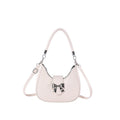Women’s Bow-Adorned Chain Shoulder Bag - Crossbody Purse with Detachable Strap
