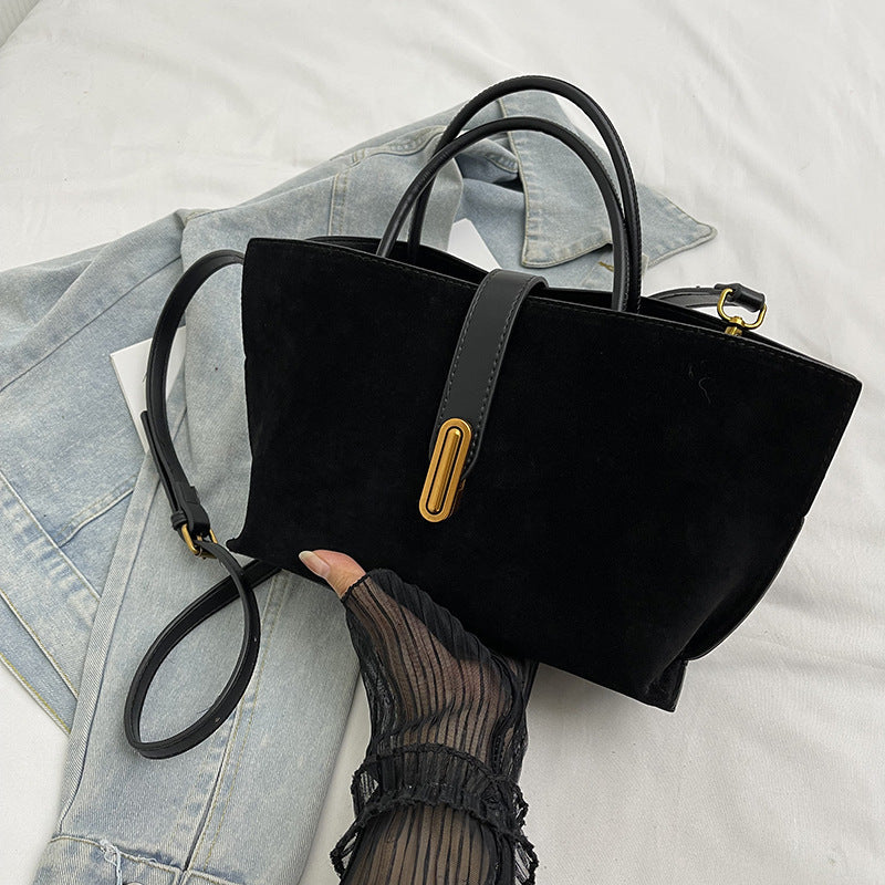 Women's Vintage Commuter Tote - XL Capacity Pebbled PU or Sueded Tote | Convertible Carry & Retro Design